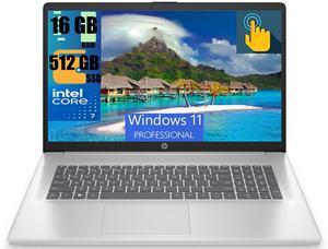 HP 17 Business Laptop, 17.3" HD+ Touchscreen, Intel Core 7 150U 10-Core Processor, Intel Graphics, 16GB DDR4  512GB PCIe SSD, Backlit Keyboard, Wi-Fi 6, Bluetooth 5.3, Windows 11 Pro