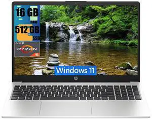 HP Essential 255 G10 15 Laptop, 15.6" FHD (1920 x 1080) Display, AMD Ryzen 5 7530U 6-Core Processor, AMD Radeon Graphics, 16GB DDR4  512GB PCIe SSD, Bluetooth, HDMI, Wi-Fi 6, Windows 11