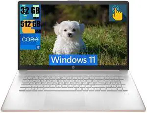 HP 17 Laptop, 17.3" HD+ Touchscreen, Intel Core i7-1355U 10 Cores Processor, Intel Iris Xe Graphics, 32GB DDR4 512GB PCIe SSD, Webcam, HDMI, Backlit KB, FP Reader, Wi-Fi 6, Windows 11 HP 17 Laptop, 17.3" HD+ Touchscreen, Intel Core i7-1355U 10 Cores Processor, Intel Iris Xe Graphics, 32GB DDR4 512GB PCIe SSD, Webcam, HDMI, Backlit KB, FP Reader, Wi-Fi 6, Windows 11