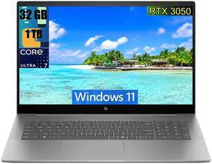 HP Envy 17 Business Laptop, 17.3" FHD Touchscreen, Intel Core Ultra 7 155U 12-Cores Processor, GeForce RTX 3050 4GB GDDR6, 32GB DDR4  1TB PCIe SSD, Backlit KB, 2 Thunderbolt 4, Windows 11