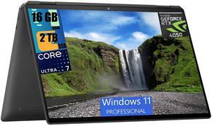 HP Spectre x360 16 2-in-1 Laptop, 16" 2.8K OLED Touchscreen, Intel Core Ultra 7 155H 16-Core Processor, NVIDIA GeForce RTX 4050 6GB GDDR6, 16GB DDR4  2TB PCIe SSD, Backlit KB, FP, Windows 11 Pro
