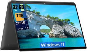 HP Spectre x360 16 2-in-1 Laptop, 16" WQXGA (2560 x 1600) Touchscreen, Intel Core Ultra 7 155H 16-Core Processor, Intel Arc graphics, 32GB DDR4  1TB PCIe SSD, Backlit KB, FP, Windows 11