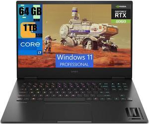 HP Omen 16 Gaming Laptop, 16.1" FHD (1920x1080) 165Hz Display, Intel Core i7-13620H Deca-core Processor, NVIDIA GeForce RTX 4060 8GB GDDR6, 64GB DDR5  1TB PCIe SSD, RGB Backlit KB, Windows 11 Pro