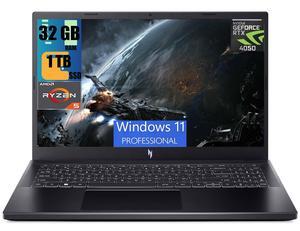 Acer Nitro V 15 Gaming Laptop, 15.6" FHD 144Hz Display, AMD Ryzen 5 7535HS 6-core  Processor, NVIDIA GeForce RTX 4050 6GB Graphic, 32GB DDR5  1TB PCIe SSD, Backlit KB, Bluetooth 5.1, Windows 11 Pro