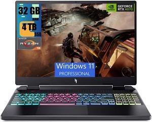 Acer Nitro 16 Gaming Laptop, 16" WQXGA 165Hz Display, AMD Octa-core Ryzen 9 7940HS Processor, NVIDIA GeForce RTX 4070 8GB Graphic, 32GB DDR5  4TB  PCIe SSD, 4-zone RGB Backlit KB, Windows 11 Pro