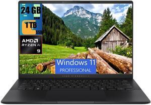ASUS Vivobook S 14 Laptop, 14.0" OLED 2.8K (2880x1800) Display, Ryzen AI 9 365 Deca Core Processor, AMD Radeon Graphics, 24GB DDR4  1TB PCIe SSD, RGB KB, WiFi 6E, Webcam, Windows 11 Pro