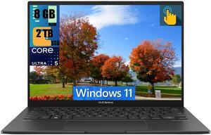 ASUS Zenbook 14 OLED Business Laptop, 14" FHD+ Touchscreen, Intel Core Ultra 5 125H 14 cores Processor, Intel Graphics, 8GB  DDR4  2TB PCIe SSD, Backlit Keyboard, Wi-Fi 6E, Windows 11 Home