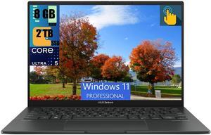 ASUS Zenbook 14 OLED Business Laptop, 14" FHD+ Touchscreen, Intel Core Ultra 5 125H 14 cores Processor, Intel Graphics, 8GB  DDR4  2TB PCIe SSD, Backlit Keyboard, Wi-Fi 6E, Windows 11 Pro