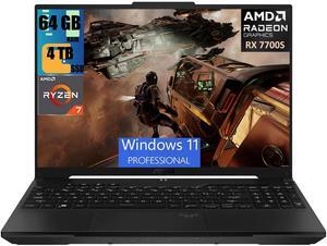 ASUS TUF A16 Gaming Laptop, 16" FHD+ (1920x1200) 165Hz Display, AMD Ryzen 7 7735HS 8 Cores Processor, AMD Radeon RX7600S Graphics, 64GB DDR5  4TB PCIe SSD, Backlit Keyboard, Windows 11 Pro