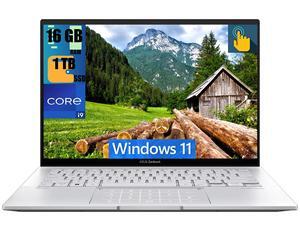 ASUS Zenbook 14 OLED Business Laptop, 14" 2.8K OLED Touchscreen, Intel 14-core i9-13900H Processor, Iris Xe Graphics, 16GB  DDR4  1TB PCIe SSD, Backlit Fingerprint Thunderbolt, Windows 11 Home