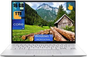 ASUS Zenbook 14 OLED Business Laptop, 14" 2.8K OLED Touchscreen, Intel 14-core i9-13900H Processor, Iris Xe Graphics, 16GB  DDR4  1TB PCIe SSD, Backlit Fingerprint Thunderbolt, Windows 11 Pro