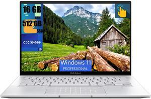 ASUS Zenbook 14 OLED Business Laptop, 14" 2.8K OLED Touchscreen, Intel 14-core i9-13900H Processor, Iris Xe Graphics, 16GB  DDR4  512GB   PCIe SSD, Backlit Fingerprint Thunderbolt, Windows 11 Pro