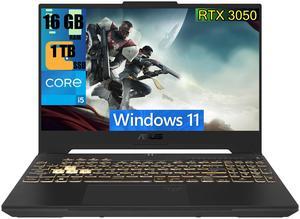 ASUS TUF F15 Gaming Laptop, 15.6" FHD (1920x1080) 144Hz, Intel Core i5-12500H 12-Cores Processor, GeForce RTX 3050 4GB GDDR6, 16GB DDR4  1TB PCIe SSD, Backlit Thunderbolt4, Windows 11