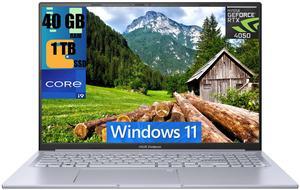 ASUS Vivobook Pro 16 Laptop, 16" FHD+ Display, Intel Core i9-13900H 14 cores Processor, NVIDIA GeForce RTX 4050 6GB GDDR6, 40GB DDR4  1TB PCIe SSD, Backlit Keyboard, Wi-Fi 6, Windows 11