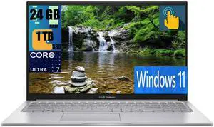 ASUS Vivobook 15 Business Laptop, 15.6" FHD Touchscreen, Intel Core i7-1355U 10 Cores Processor, Intel Iris Xe Graphics, 24GB DDR4  1TB PCIe SSD, Backlit Keyboard, Fingerprint Reader, Windows 11