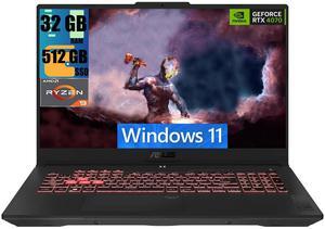 ASUS TUF A16 Gaming Laptop, 16" QHD+(2560x1600) Display, AMD Ryzen 9 7940HX 16-core Processor, NVIDIA GeForce RTX 4070 8GB GDDR6, 32GB DDR5  512GB PCIe SSD, RGB Backlit Keyboard, Windows 11