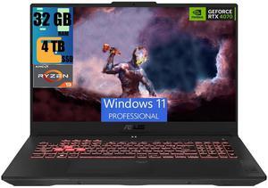 ASUS TUF A16 Gaming Laptop, 16" QHD+(2560x1600) Display, AMD Ryzen 9 7940HX 16-core Processor, NVIDIA GeForce RTX 4070 8GB GDDR6, 32GB DDR5  4TB  PCIe SSD, RGB Backlit Keyboard, Windows 11 Pro