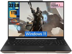 ASUS TUF A16 Gaming Laptop, 16" FHD+(1920x1200) Display, AMD Ryzen 7 7435HS 8 cores Processor, AMD Radeon RX 7600S 8GB GDDR6, 32GB DDR5  1TB PCIe SSD, Backlit Keyboard Wi-Fi 6, Windows 11