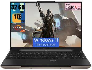 ASUS TUF A16 Gaming Laptop, 16" FHD+(1920x1200) Display, AMD Ryzen 7 7435HS 8 cores Processor, AMD Radeon RX 7600S 8GB GDDR6, 32GB DDR5  1TB PCIe SSD, Backlit Keyboard Wi-Fi 6, Windows 11 Pro
