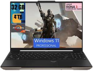 ASUS TUF A16 Gaming Laptop, 16" FHD+(1920x1200) Display, AMD Ryzen 7 7435HS 8 cores Processor, AMD Radeon RX 7600S 8GB GDDR6, 32GB DDR5  4TB  PCIe SSD, Backlit Keyboard Wi-Fi 6, Windows 11 Pro