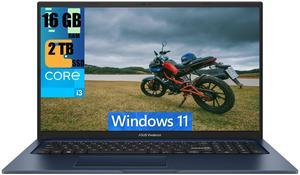 ASUS Vivobook 17 Business Laptop, 17.3" FHD (1920 x 1080) Display, Intel Core i3-1215U 6 cores Processor, Intel UHD Graphics, 16GB DDR4  2TB PCIe SSD, Wi-Fi 6 and Bluetooth, Windows 11