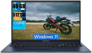 ASUS Vivobook 17 Business Laptop, 17.3" FHD (1920 x 1080) Display, Intel Core i3-1215U 6 cores Processor, Intel UHD Graphics, 40GB DDR4  512GB PCIe SSD, Wi-Fi 6 and Bluetooth, Windows 11
