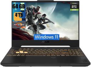 ASUS TUF A16 Gaming Laptop, 16" FHD+(1920x1200) 165Hz, AMD Ryzen 9 7940HX 16 Cores processor, NVIDlA GeForce RTX 4060 8GB GDDR6, 64GB DDR5  4TB PCIe SSD, Bluetooth 5.3, Wi-Fi 6, RJ45, Windows 11