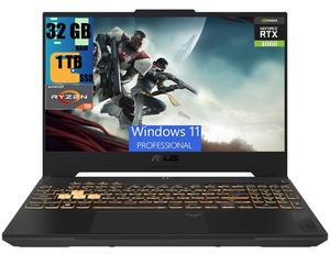 ASUS TUF A16 Gaming Laptop, 16" FHD+(1920x1200) 165Hz, AMD Ryzen 9 7940HX 16 Cores processor, NVIDlA GeForce RTX 4060 8GB GDDR6, 32GB DDR5  1TB PCIe SSD, Bluetooth 5.3, Wi-Fi 6, RJ45, Windows 11 Pro