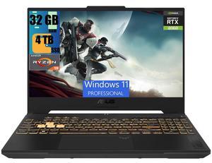 ASUS TUF A16 Gaming Laptop, 16" FHD+(1920x1200) 165Hz, AMD Ryzen 9 7940HX 16 Cores processor, NVIDlA GeForce RTX 4060 8GB GDDR6, 32GB DDR5  4TB  PCIe SSD, Bluetooth 5.3, Wi-Fi 6, RJ45, Windows 11 Pro