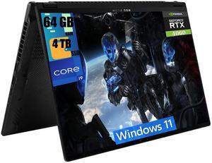 ASUS ROG Flow X16 2-in-1 Gaming Laptop, 16.0" WQXGA (2560x1600) 240Hz Touchscreen, Intel Core i9-13900H 14-Cores Processor, GeForce RTX 4060 8GB GDDR6, 64GB DDR5  4TB PCIe SSD, RGB KB, Windows 11