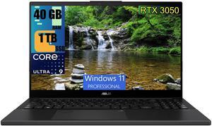 ASUS Vivobook Pro 15 OLED Laptop, 15.6" FHD Display, Intel Ultra 9 185H 16 Cores Processor, NVIDIA GeForce RTX 3050 6GB GDDR6, 40GB DDR4  1TB PCIe SSD, Backlit KB Thunderbolt 4, Windows 11 Pro