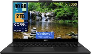 ASUS Vivobook Pro 15 OLED Laptop, 15.6" FHD Display, Intel Ultra 9 185H 16 Cores Processor, NVIDIA GeForce RTX 3050 6GB GDDR6, 40GB DDR4  2TB PCIe SSD, Backlit KB Thunderbolt 4, Windows 11 Pro