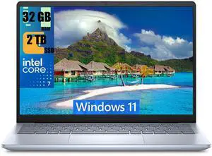 Dell Inspiron 14 5440 Business Laptop, 14" 2.2K (2240 x 1400) Display, Intel 10-core Core 7 150U Processor, Intel Graphics, 32GB DDR4  2TB PCIe SSD, Fingerprint Reader, Windows 11