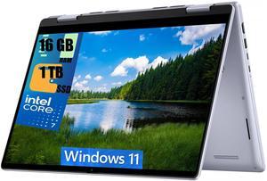 Dell Inspiron 14 7440 2-in-1 Laptop, 14" WUXGA (1920 x 1200) Touchscreen, Intel 10-core Core 7 150U Processor, Intel Graphics, 16GB DDR4  1TB PCIe SSD, Backlit FHD Camera, Windows 11