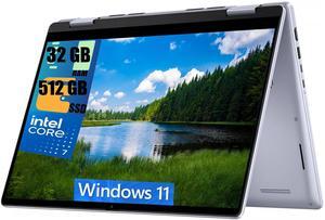Dell Inspiron 14 7440 2-in-1 Laptop, 14" WUXGA (1920 x 1200) Touchscreen, Intel 10-core Core 7 150U Processor, Intel Graphics, 32GB DDR4  512GB PCIe SSD, Backlit FHD Camera, Windows 11