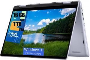 Dell Inspiron 14 7440 2-in-1 Laptop, 14" WUXGA (1920 x 1200) Touchscreen, Intel 10-core Core 7 150U Processor, Intel Graphics, 16GB DDR4  1TB PCIe SSD, Backlit FHD Camera, Windows 11 Pro