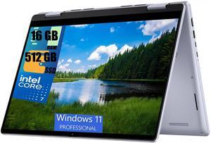 Dell Inspiron 14 7440 2-in-1 Laptop, 14" WUXGA (1920 x 1200) Touchscreen, Intel 10-core Core 7 150U Processor, Intel Graphics, 16GB DDR4  512GB PCIe SSD, Backlit FHD Camera, Windows 11 Pro