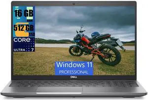 Dell Latitude 5550 15 Business AI Laptop, 15.6" FHD (1920x1080) Display, Intel Core Ultra 7 155U 12-Cores Processor, Intel Graphics, 16GB DDR4  512GB PCIe SSD, Backlit KB, Wi-Fi 6E, Windows 11 Pro