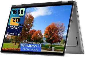 Dell Latitude 7450 2-in-1 14 Laptop, 14.0" WUXGA (1920x1200) Touchscreen, Intel Ultra 5 135U 12-Cores Processor, Intel Graphics, 16GB  DDR4  2TB PCIe SSD, Backlit KB, Fingerprint, Windows 11 Pro