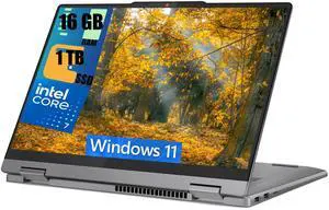 Lenovo IdeaPad Flex 5 2-in-1 16 Laptop, 16" WUXGA (1920x1200) Touchscreen, Intel Core 7 150U 10-core Processor, Intel Graphics, 16GB DDR4  1TB PCIe SSD, Backlit KB, Fingerprint Reader, Windows 11