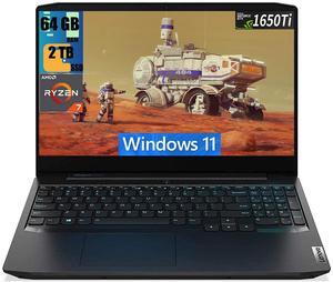 Lenovo IdeaPad Gaming 3 15 Gaming Laptop, 15.6" FHD (1920 x 1080) Display, AMD Ryzen 7-4800H Octa-core Processor, NVIDIA GeForce GTX 1650 Ti 4GB GDDR6, 64GB DDR5  2TB PCIe SSD, WiFi, Windows 11