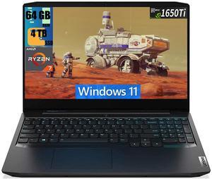 Lenovo IdeaPad Gaming 3 15 Gaming Laptop, 15.6" FHD (1920 x 1080) Display, AMD Ryzen 7-4800H Octa-core Processor, NVIDIA GeForce GTX 1650 Ti 4GB GDDR6, 64GB DDR5  4TB PCIe SSD, WiFi, Windows 11