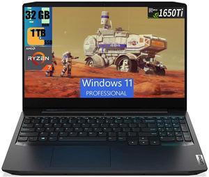 Lenovo IdeaPad Gaming 3 15 Gaming Laptop, 15.6" FHD (1920 x 1080) Display, AMD Ryzen 7-4800H Octa-core Processor, NVIDIA GeForce GTX 1650 Ti 4GB GDDR6, 32GB DDR5  1TB PCIe SSD, WiFi, Windows 11 Pro