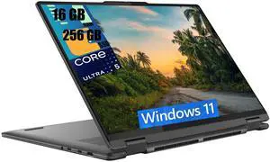 Lenovo Yoga 7 16 2-in-1 Laptop, 16" WUXGA (1920x1200) Touchscreen, Intel Core Ultra 5 125U 12-Core Processor, Intel Graphics, 16GB  DDR4  256GB  PCIe SSD, Backlit Fingerprint, Windows 11 Home