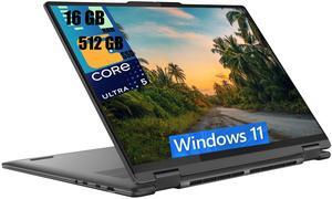 Lenovo Yoga 7 16 2-in-1 Laptop, 16" WUXGA (1920x1200) Touchscreen, Intel Core Ultra 5 125U 12-Core Processor, Intel Graphics, 16GB  DDR4  512GB   PCIe SSD, Backlit Fingerprint, Windows 11 Home