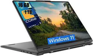 Lenovo Yoga 7 16 2-in-1 Laptop, 16" WUXGA (1920x1200) Touchscreen, Intel Core Ultra 5 125U 12-Core Processor, Intel Graphics, 16GB  DDR4  1TB PCIe SSD, Backlit Fingerprint, Windows 11 Home