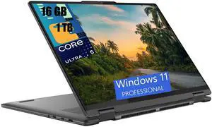 Lenovo Yoga 7 16 2-in-1 Laptop, 16" WUXGA (1920x1200) Touchscreen, Intel Core Ultra 5 125U 12-Core Processor, Intel Graphics, 16GB  DDR4  1TB PCIe SSD, Backlit Fingerprint, Windows 11 Pro