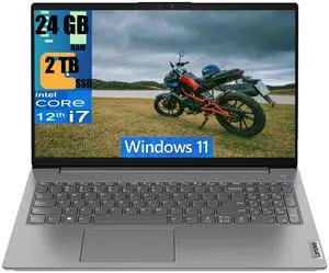 Lenovo V15 Gen 3 Business Laptop, 15.6" FHD Display, Intel Core i7-1255U 10 Cores Processor, Intel Iris Xe Graphics, 24GB DDR4  2TB PCIe SSD, Wi-Fi 6, Bluetooth, HDMI, RJ-45, Webcam, Windows 11