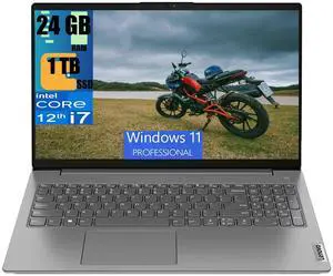 Lenovo V15 Gen 3 Business Laptop, 15.6" FHD Display, Intel Core i7-1255U 10 Cores Processor, Intel Iris Xe Graphics, 24GB DDR4  1TB PCIe SSD, Wi-Fi 6, Bluetooth, HDMI, RJ-45, Webcam, Windows 11 Pro