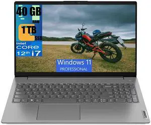 Lenovo V15 Gen 3 Business Laptop, 15.6" FHD Display, Intel Core i7-1255U 10 Cores Processor, Intel Iris Xe Graphics, 40GB DDR4  1TB PCIe SSD, Wi-Fi 6, Bluetooth, HDMI, RJ-45, Webcam, Windows 11 Pro